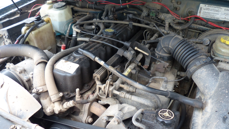 There’s a lot of stuff to disconnect before I can remove the old cylinder head.